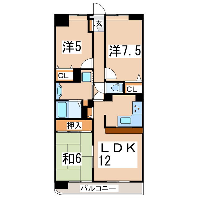 福島県郡山市長者１ 郡山駅 3LDK マンション 賃貸物件詳細