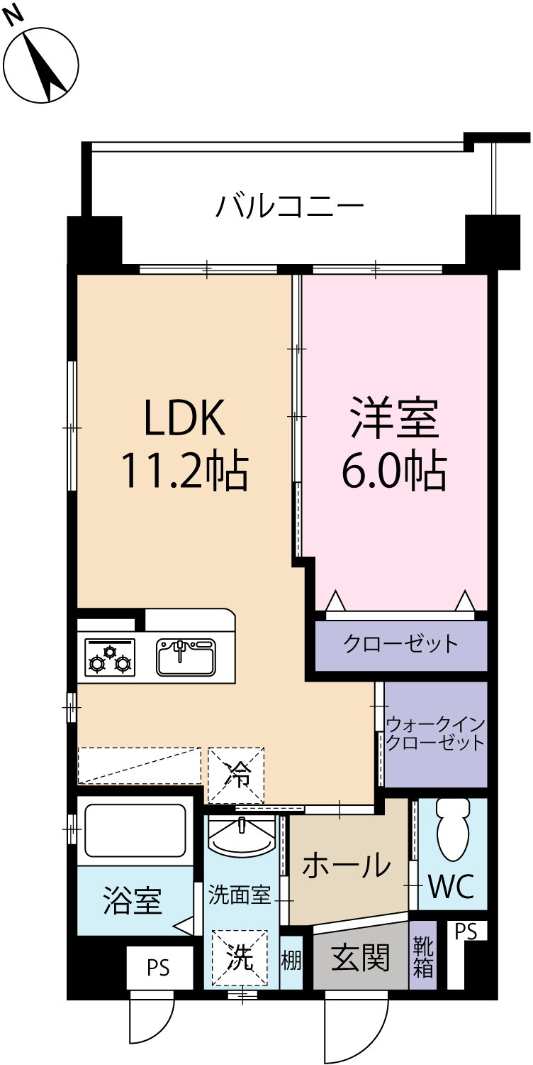 カーサフルール 2階 1LDK 賃貸物件詳細