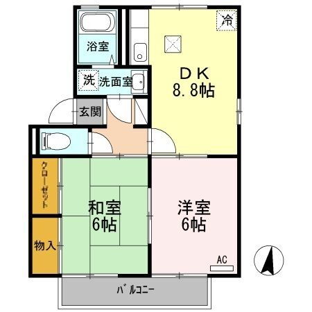 ロイヤルパレス新倉　Ａ棟 1階 2DK 賃貸物件詳細