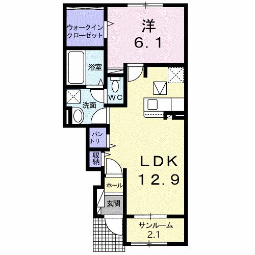 メゾンアリービオ 1階 1LDK 賃貸物件詳細