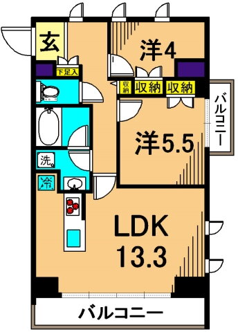 東京都大田区山王２ 大森駅 2LDK マンション 賃貸物件詳細