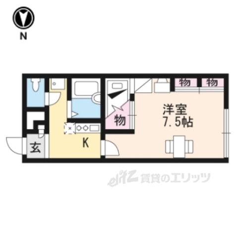 京都府京都市山科区厨子奥若林町 山科駅 1K アパート 賃貸物件詳細