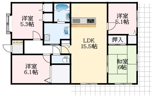 大阪府松原市松ケ丘４ 河内松原駅 4LDK マンション 賃貸物件詳細