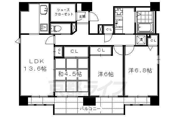 京都府京都市中京区壺屋町 大宮駅 3LDK マンション 賃貸物件詳細