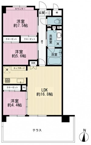 福岡県福岡市早良区西新７ 藤崎駅 3LDK マンション 賃貸物件詳細