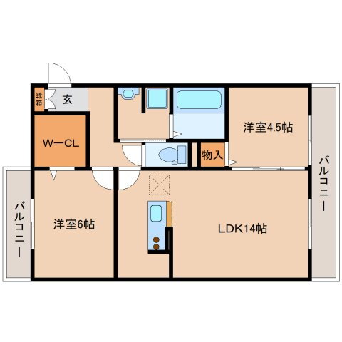 奈良県奈良市東九条町 奈良駅 2LDK アパート 賃貸物件詳細