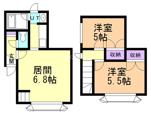 北海道札幌市東区北二十六条東２２ 元町駅 2LDK アパート 賃貸物件詳細
