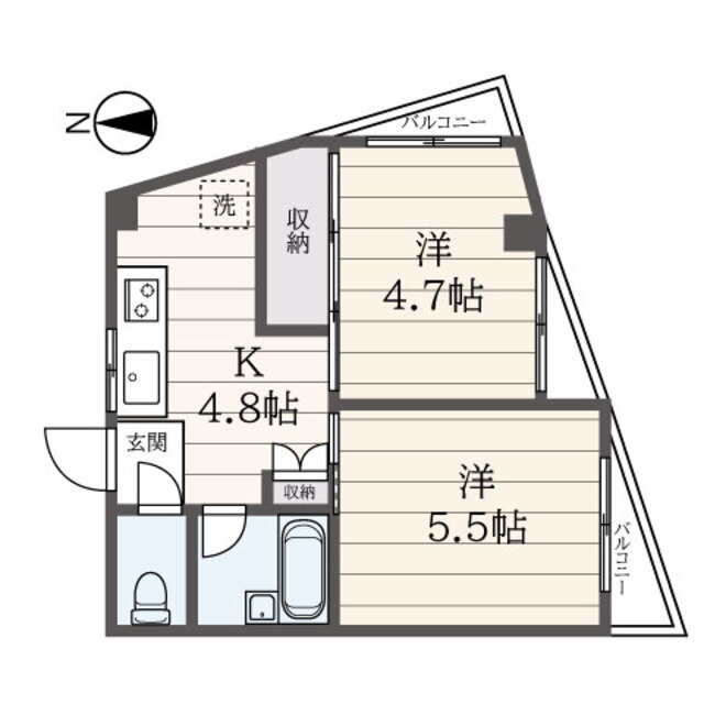 エクセラン成城 1階 2K 賃貸物件詳細