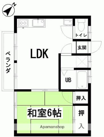福島県いわき市小名浜諏訪町 泉駅 1LDK アパート 賃貸物件詳細