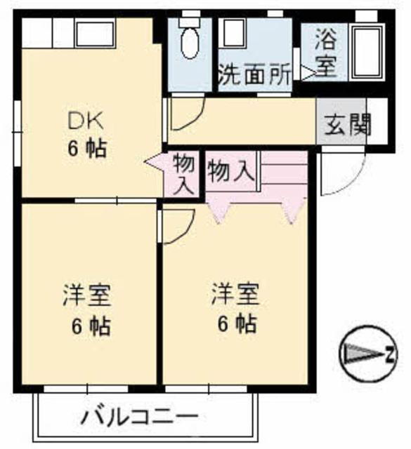 鳥取県境港市中野町 2DK アパート 賃貸物件詳細