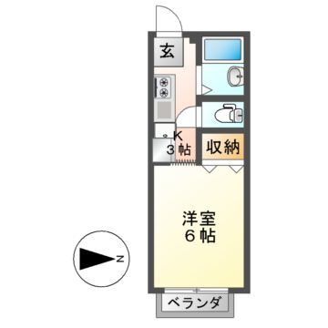 ビューライフ日野Ａ　Ｂ 2階 1K 賃貸物件詳細