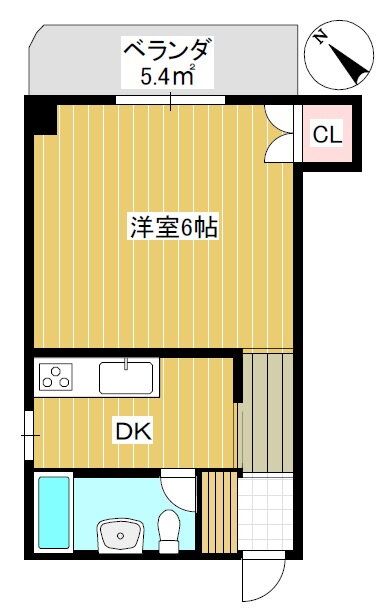 マンション木乃新 2階 1K 賃貸物件詳細