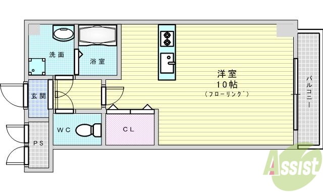 ＣＩＴＹ　ＳＰＩＲＥ上新庄 3階 ワンルーム 賃貸物件詳細