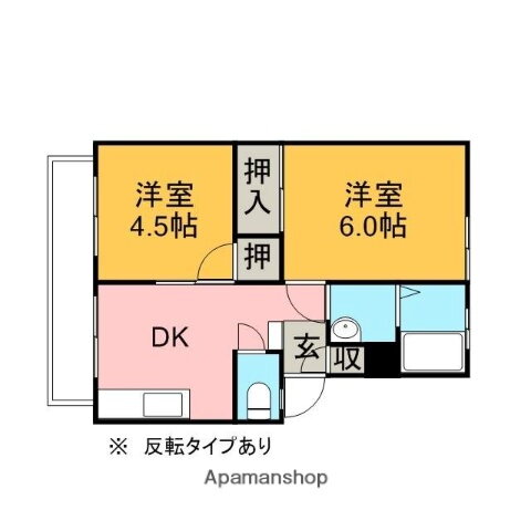 サニーハイツＣ 1階 2DK 賃貸物件詳細