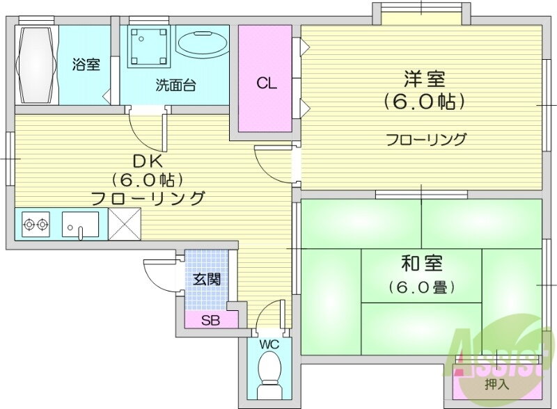 宮城県仙台市青葉区栗生１ 陸前落合駅 2DK アパート 賃貸物件詳細