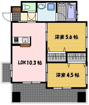 長崎県長崎市目覚町 浦上駅 2LDK マンション 賃貸物件詳細