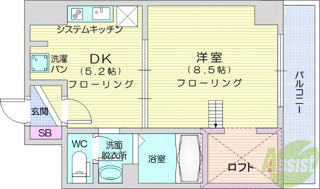 宮城県仙台市若林区連坊小路 連坊駅 1DK マンション 賃貸物件詳細