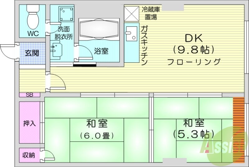 北海道札幌市中央区北四条東２ さっぽろ駅 2DK マンション 賃貸物件詳細