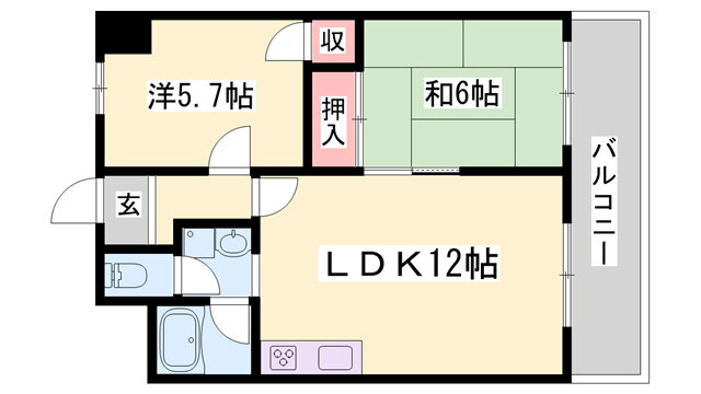 兵庫県姫路市佃町 手柄駅 2LDK マンション 賃貸物件詳細