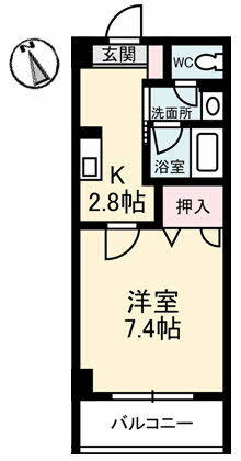 岡山県倉敷市昭和１ 倉敷駅 1K マンション 賃貸物件詳細