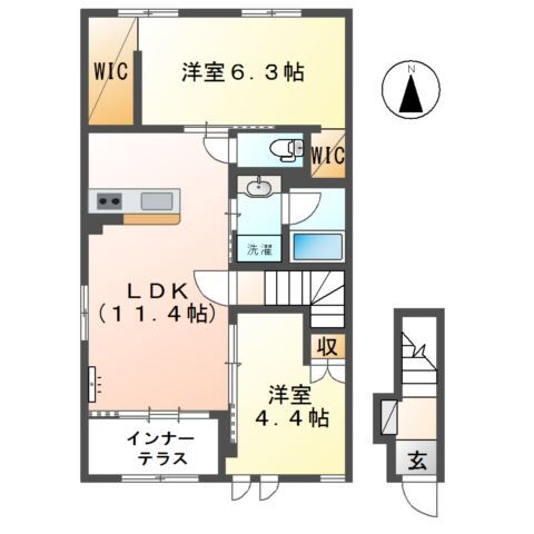 愛知県稲沢市稲島東３ 国府宮駅 2LDK アパート 賃貸物件詳細