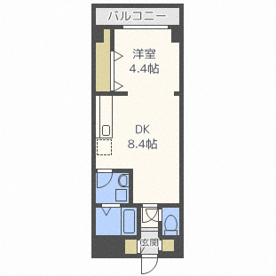 北海道札幌市北区北二十二条西２ 北２４条駅 1DK マンション 賃貸物件詳細