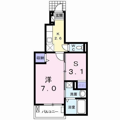 群馬県前橋市新堀町 駒形駅 1SK アパート 賃貸物件詳細