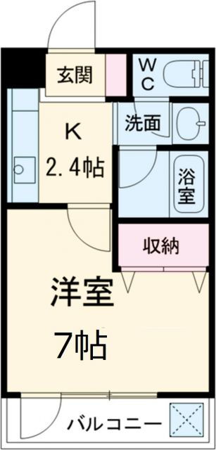 サンハイム山分Ｂ棟 2階 1K 賃貸物件詳細