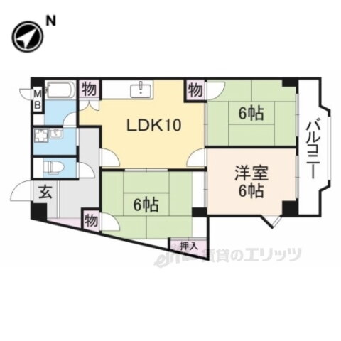 大阪府寝屋川市高柳２ 寝屋川市駅 3DK マンション 賃貸物件詳細