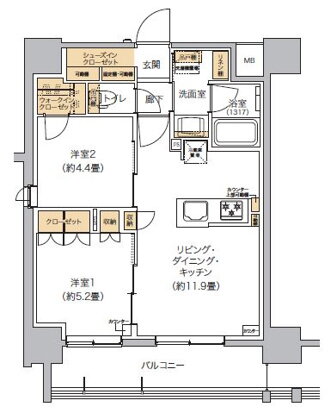 【新築】リビオメゾン芝浦 13階 2LDK 賃貸物件詳細