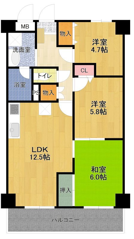 埼玉県三郷市早稲田２ 三郷駅 3LDK マンション 賃貸物件詳細
