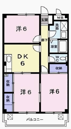 兵庫県加古川市別府町新野辺北町３ 浜の宮駅 3DK マンション 賃貸物件詳細