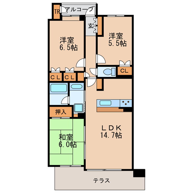 レジディア白壁東 1階 3LDK 賃貸物件詳細