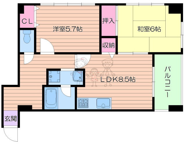 大阪府大阪市東住吉区北田辺１ 美章園駅 2LDK マンション 賃貸物件詳細