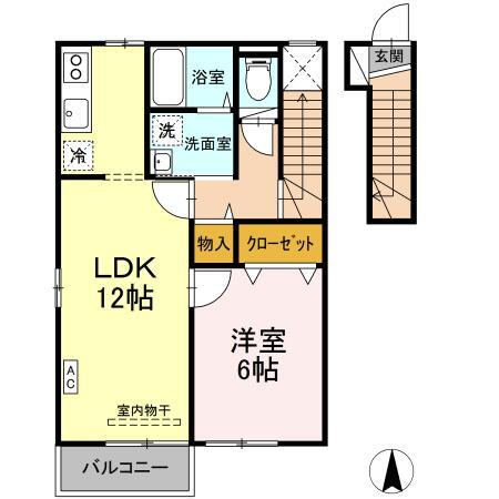 岩手県盛岡市向中野５ 盛岡駅 1LDK アパート 賃貸物件詳細