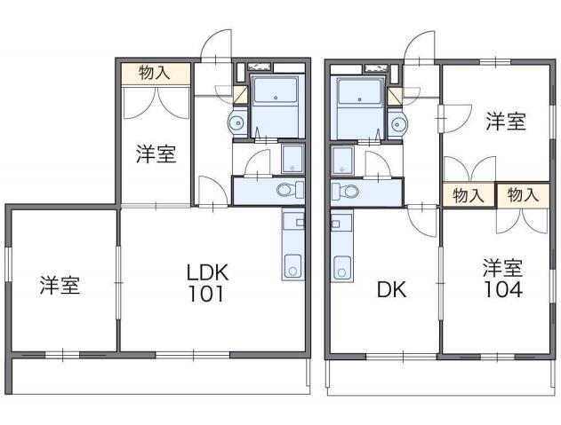 レオパレス石塚 3階 2DK 賃貸物件詳細