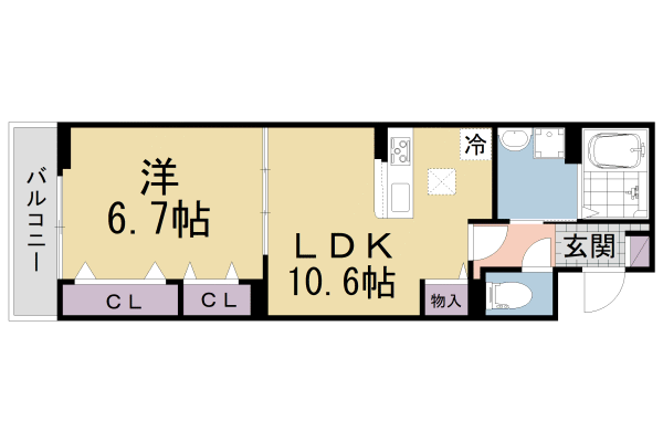 ハーベス　アイ 1階 1LDK 賃貸物件詳細