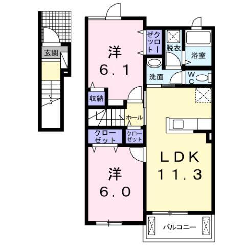 宮城県大崎市古川稲葉２ 古川駅 2LDK アパート 賃貸物件詳細