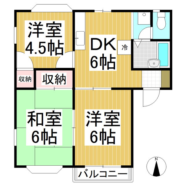 長野県長野市大字北堀 朝陽駅 3DK アパート 賃貸物件詳細