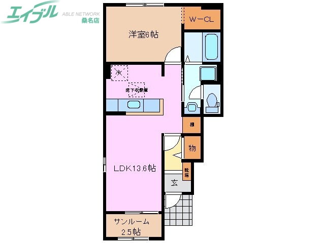 三重県桑名市大字大福 益生駅 1LDK アパート 賃貸物件詳細