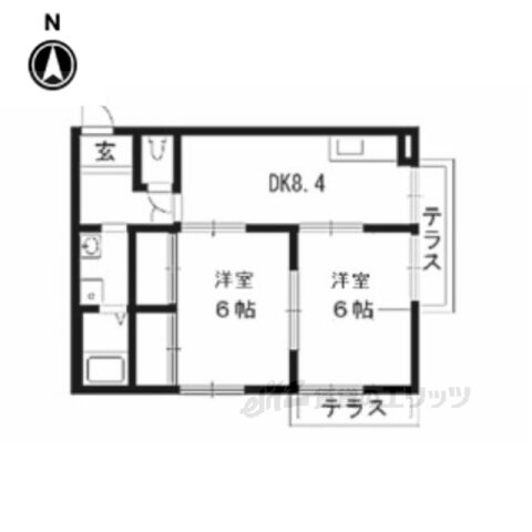 アメニティ椥辻２ 1階 2DK 賃貸物件詳細