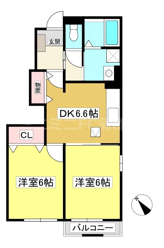 愛知県額田郡幸田町大字横落字郷中 幸田駅 2DK アパート 賃貸物件詳細
