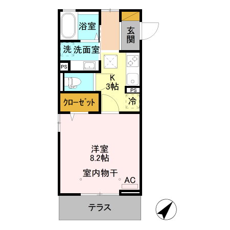 長野県佐久市岩村田北１ 1K アパート 賃貸物件詳細