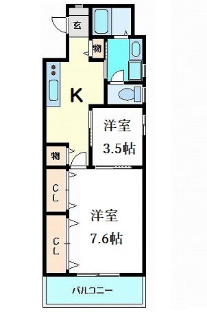 兵庫県明石市野々上２ 西明石駅 2K マンション 賃貸物件詳細