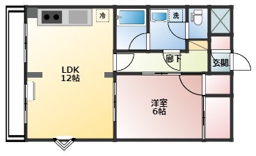 メゾン・ドゥ・ヴァン上赤江 5階 1LDK 賃貸物件詳細