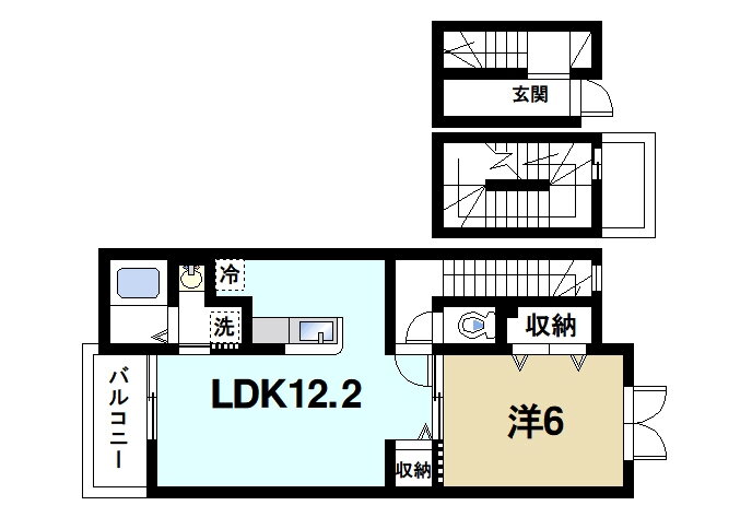 奈良県大和郡山市北郡山町 郡山駅 1LDK アパート 賃貸物件詳細