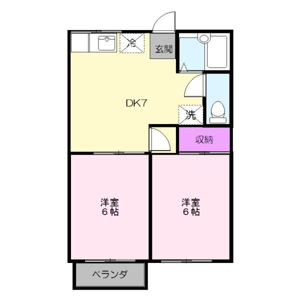 埼玉県所沢市上新井４ 小手指駅 2DK アパート 賃貸物件詳細