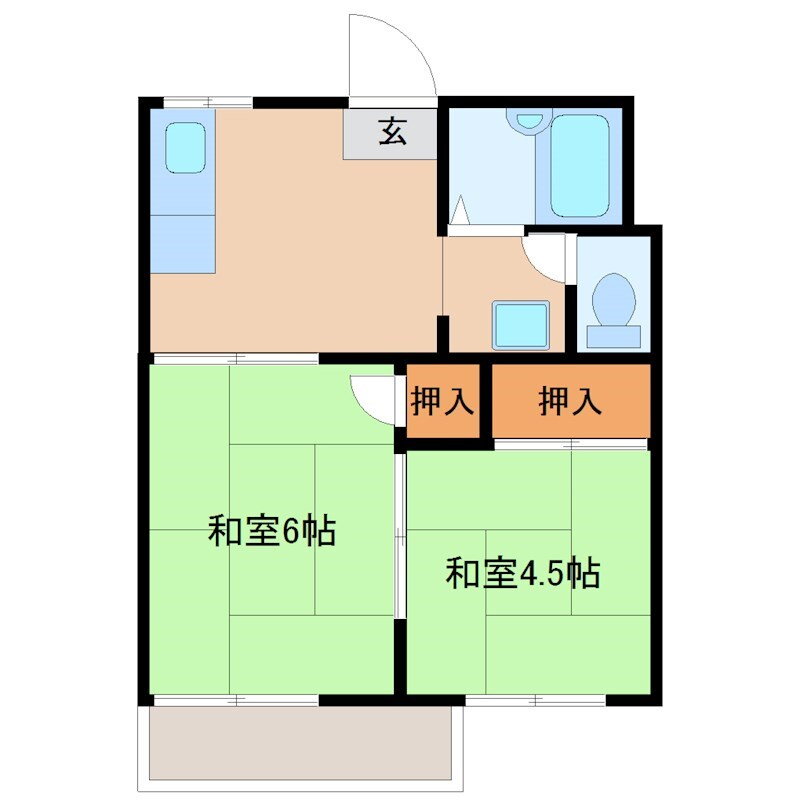 兵庫県尼崎市神田中通９ 出屋敷駅 2DK アパート 賃貸物件詳細