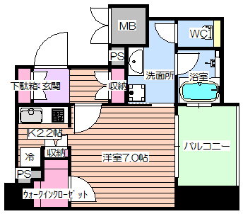 リーガル岡崎橋 2階 1K 賃貸物件詳細