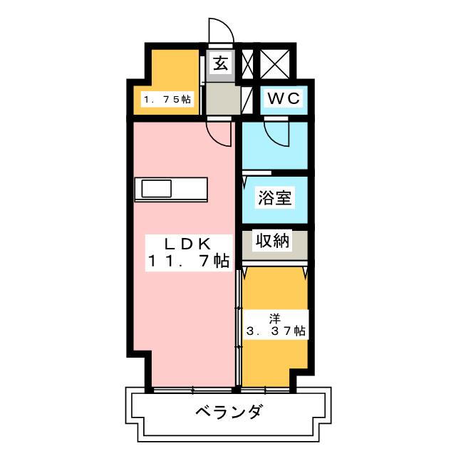 あさひグランレジデンシア高崎Ｉ 6階 1SLDK 賃貸物件詳細